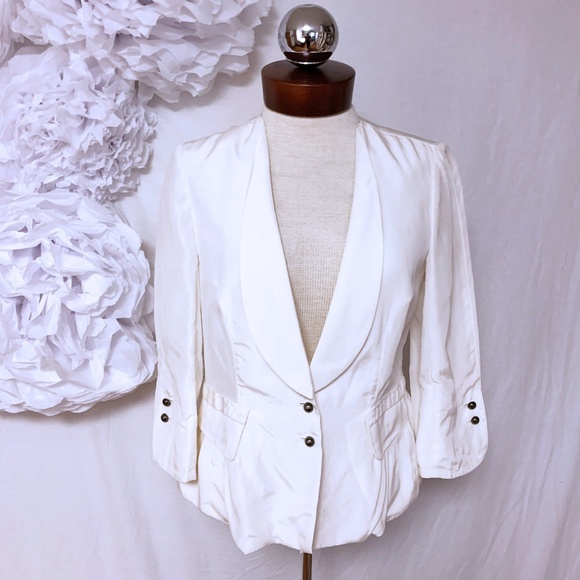 Robert Rodriguez Jackets & Blazers - ROBERT RODRIGUEZ lightweight cream jacket blazer 4